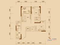 首创鸿恩国际生活区三期2室2厅1卫68.3㎡户型图