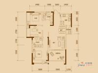 首创鸿恩国际生活区三期3室2厅2卫83.5㎡户型图