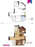 乐信爱琴屿2室1厅1卫49.9㎡户型图