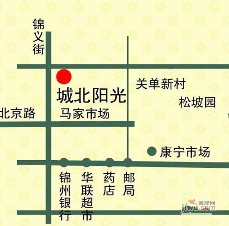 城北阳光五期位置交通图