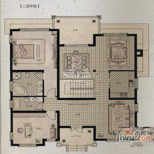 中国边城4室5厅3卫281.1㎡户型图