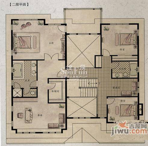 中国边城4室5厅3卫281.1㎡户型图