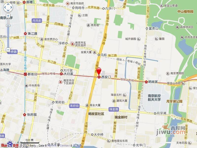 熊猫中央广场项目位置交通图