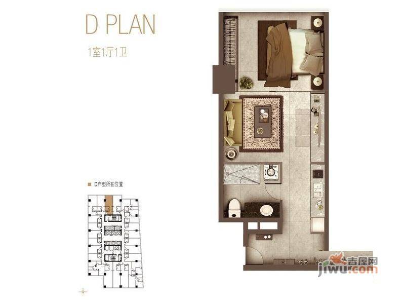 苏宁雅悦1室1厅1卫70㎡户型图