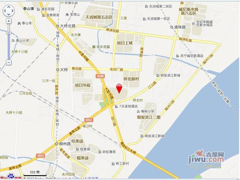 江畔明珠广场位置交通图1