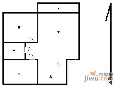 墨香山庄3室1厅1卫户型图