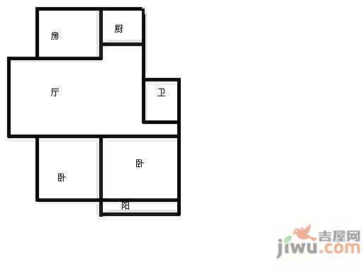 墨香山庄3室1厅1卫户型图