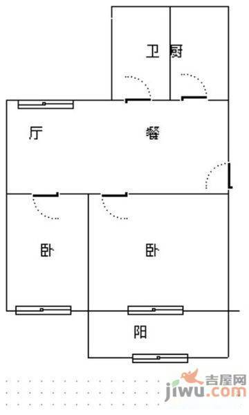 墨香山庄3室1厅1卫户型图