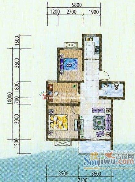 金泰花园3室1厅0卫户型图