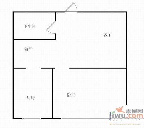 阳光馨苑1室1厅1卫户型图