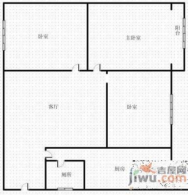 金石天地3室1厅1卫户型图