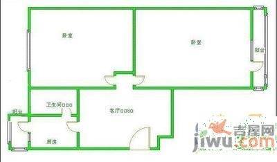 金石天地2室1厅1卫户型图