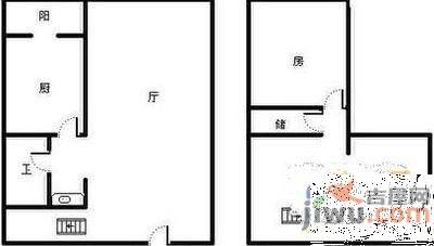 金石天地2室1厅1卫户型图