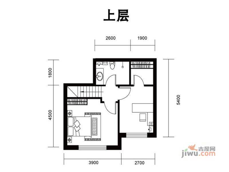 嘉恒国际2室2厅1卫53㎡户型图