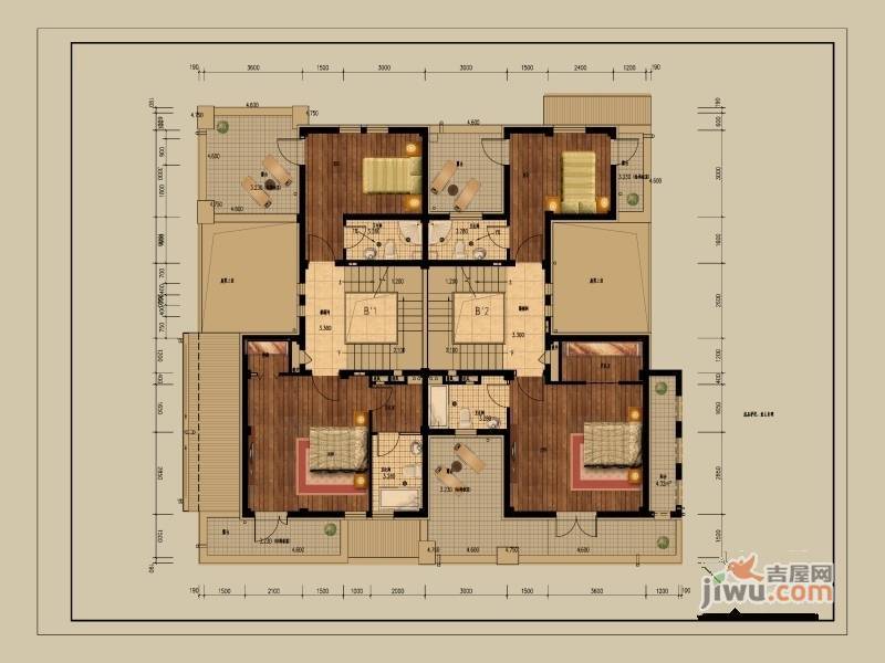 俄罗斯小镇5室4厅5卫239.2㎡户型图