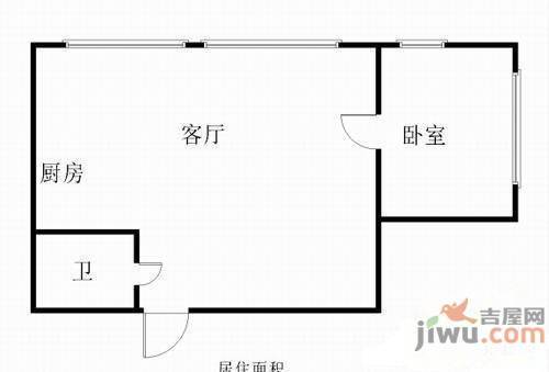 怡情山水1室1厅1卫户型图