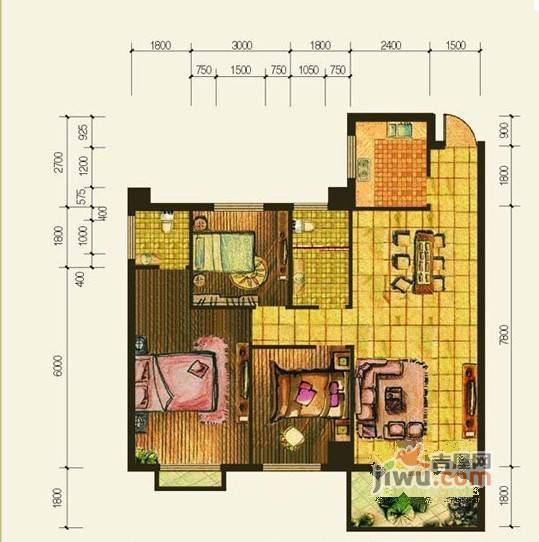 九真·明珠馨城3室2厅2卫户型图