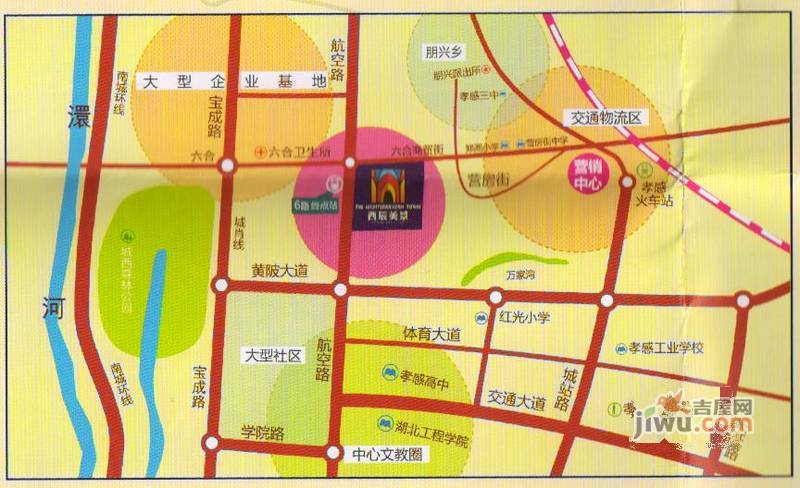 西辰美景位置交通图