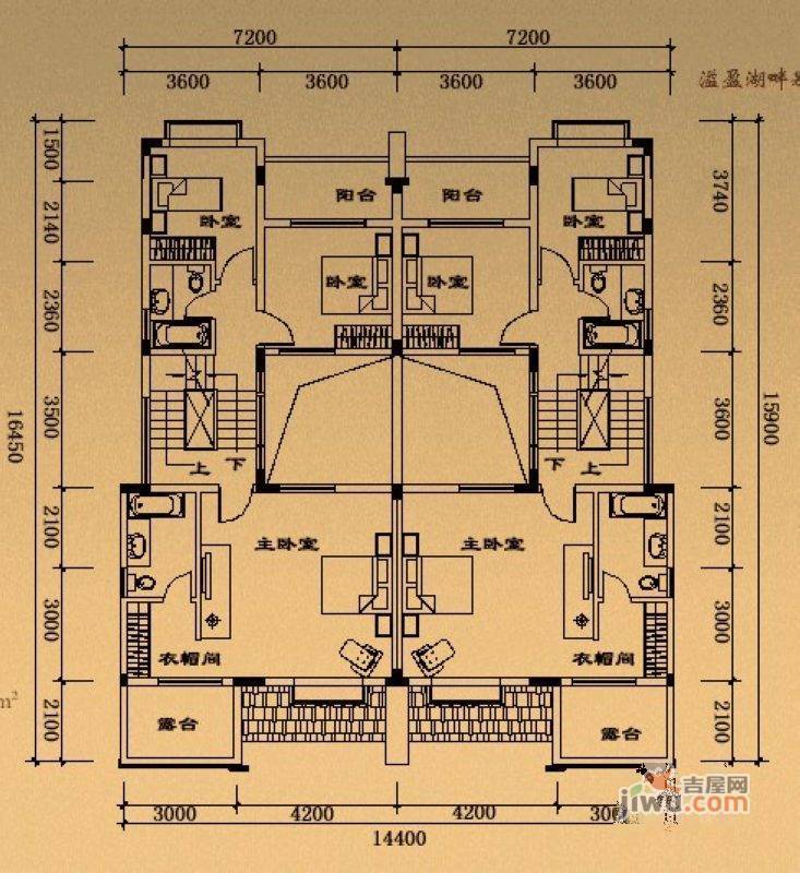 溢盈海岸5室2厅3卫213.2㎡户型图