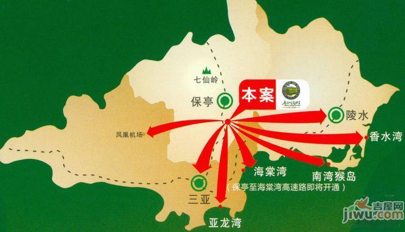 七仙河畔位置交通图1