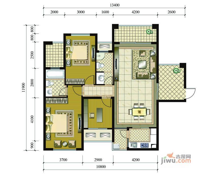 文澜华府4室2厅2卫122㎡户型图