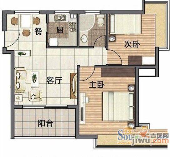 兴达花园3室2厅2卫户型图