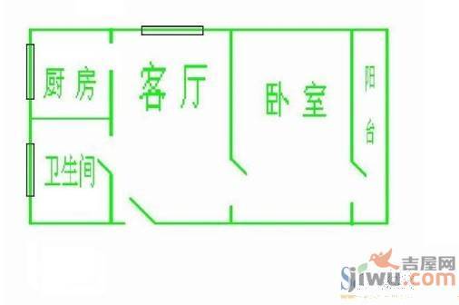 普瑞新天地1室1厅1卫户型图