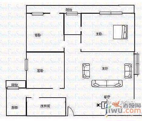 怡和园3室2厅2卫149㎡户型图