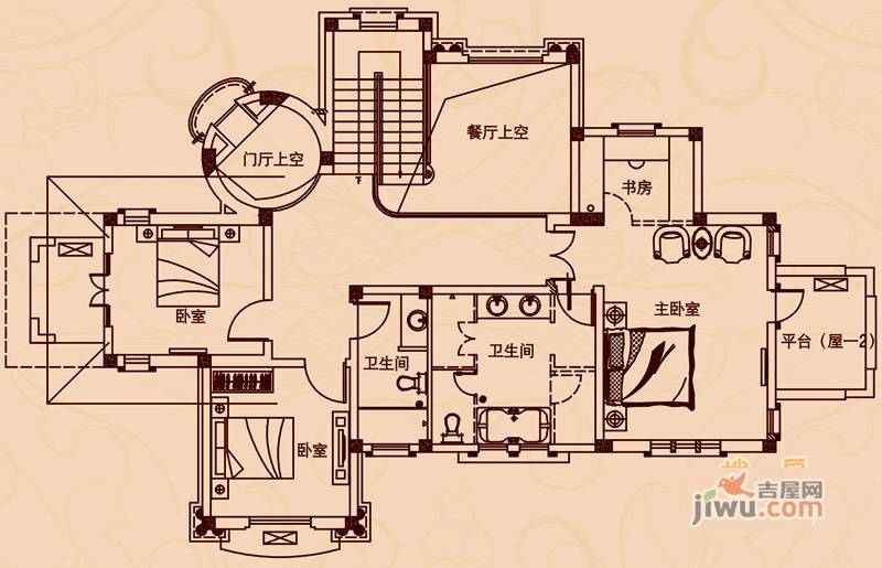 岭尚山河普通住宅390.9㎡户型图