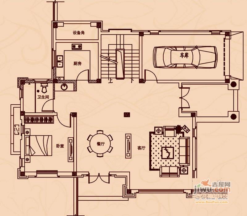 岭尚山河普通住宅377.5㎡户型图