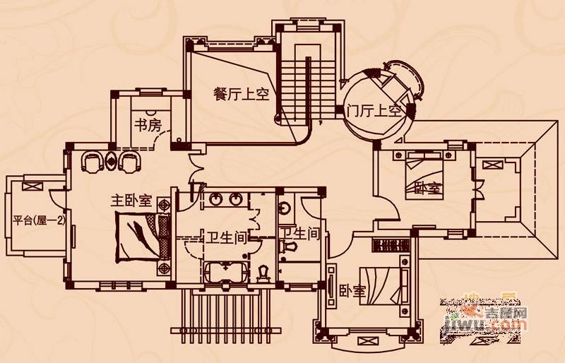 岭尚山河普通住宅388.7㎡户型图