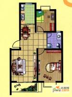 龙都花园2室2厅1卫75.7㎡户型图