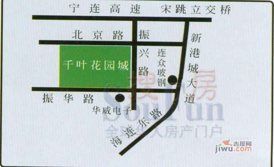 千叶花园城位置交通图图片