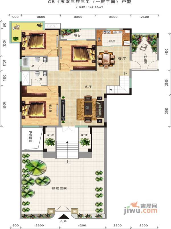 双龙紫薇园普通住宅84.8㎡户型图