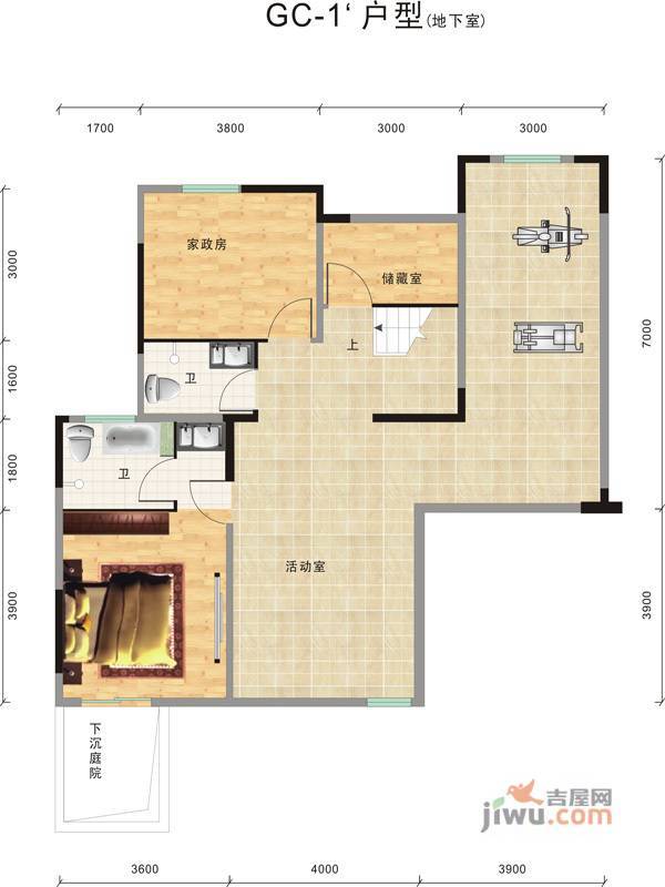 双龙紫薇园普通住宅84.8㎡户型图