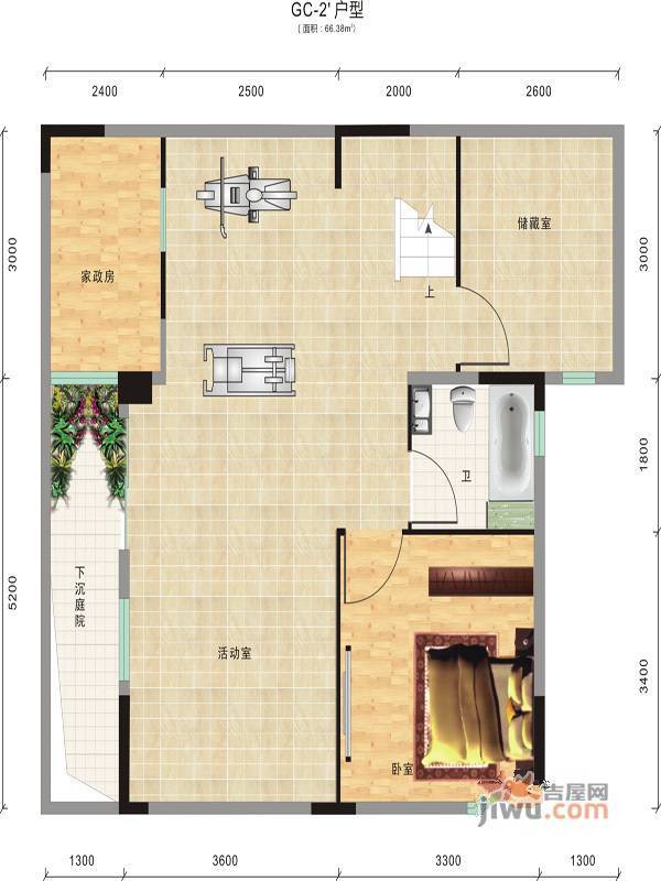 双龙紫薇园普通住宅84.8㎡户型图