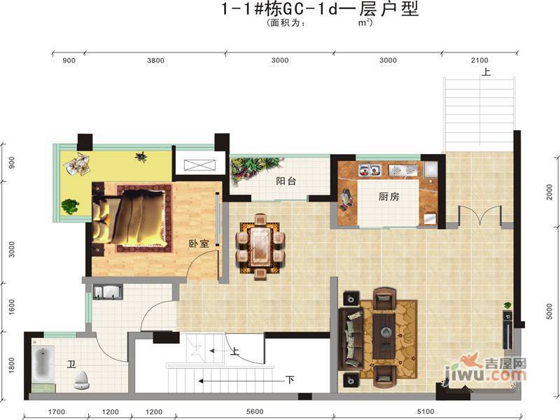 双龙紫薇园普通住宅84.8㎡户型图