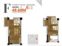 崇安D-PARK国际普通住宅48.7㎡户型图