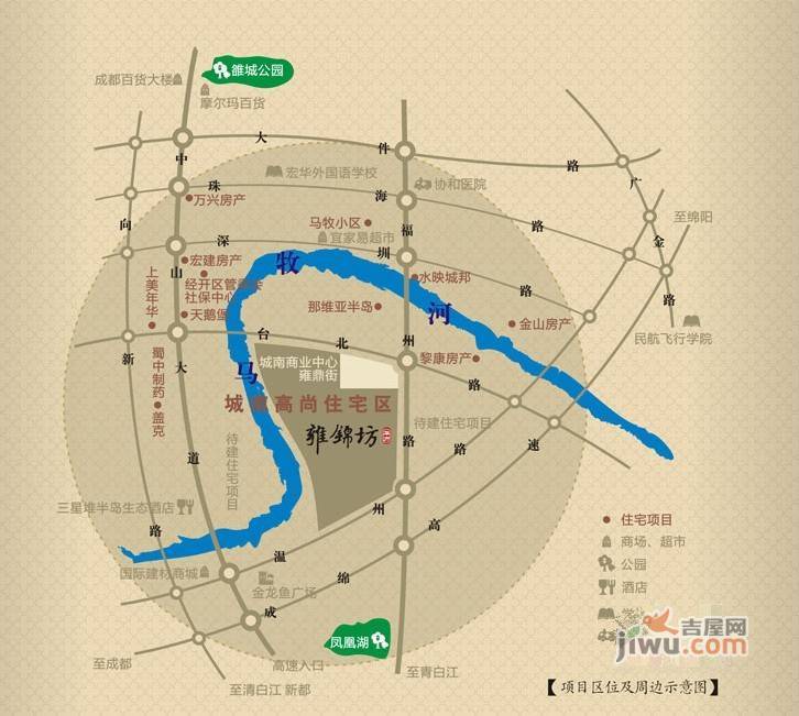 雍锦坊位置交通图