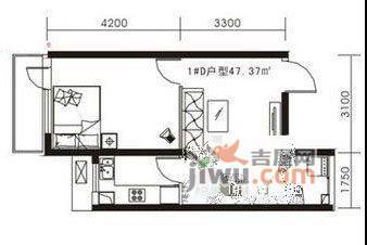 翔凤山水国际2室2厅1卫71.8㎡户型图