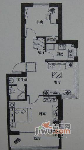 新湖国际花园2室2厅1卫110.4㎡户型图