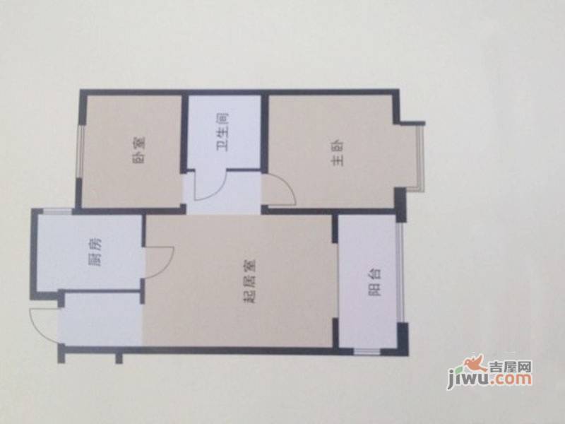 18号公馆2室1厅1卫93.9㎡户型图