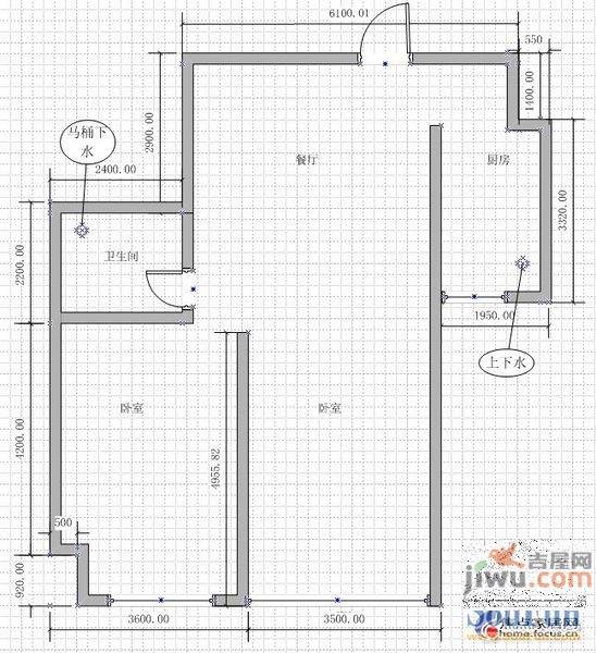 海逸景园3室2厅1卫132㎡户型图