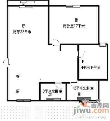 北国之春悠然苑3室2厅2卫122㎡户型图