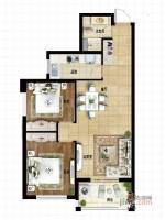 奥克斯广场2室2厅1卫90㎡户型图