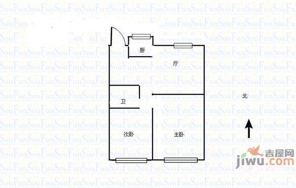 香缇树2室1厅1卫户型图