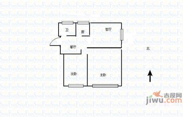 香缇树2室1厅1卫户型图