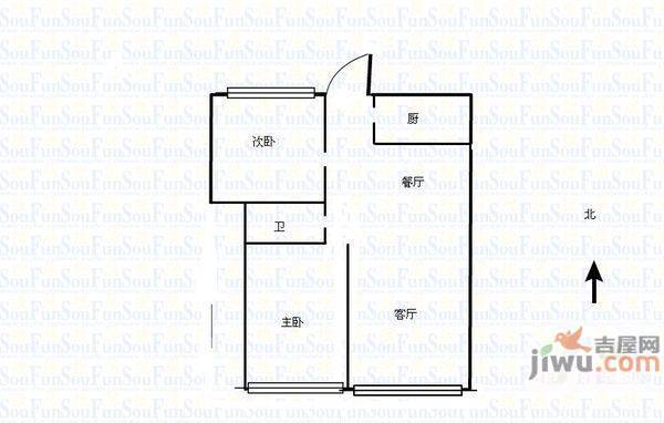 香缇树2室1厅1卫户型图