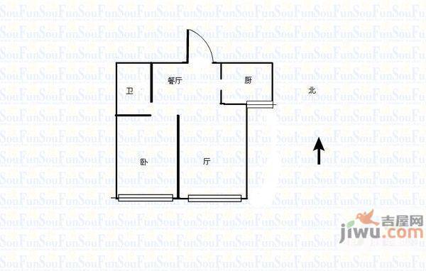 香缇树2室1厅1卫户型图