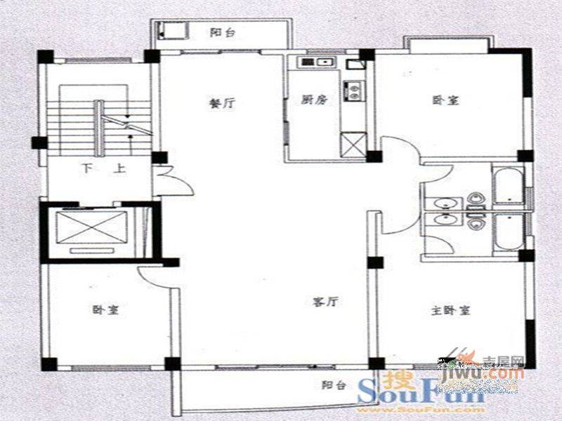 国飞尚城4室2厅2卫141㎡户型图